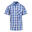 Heren Overhemd met geruite mouwen Mindano IX (Wit/Olympisch Blauw)