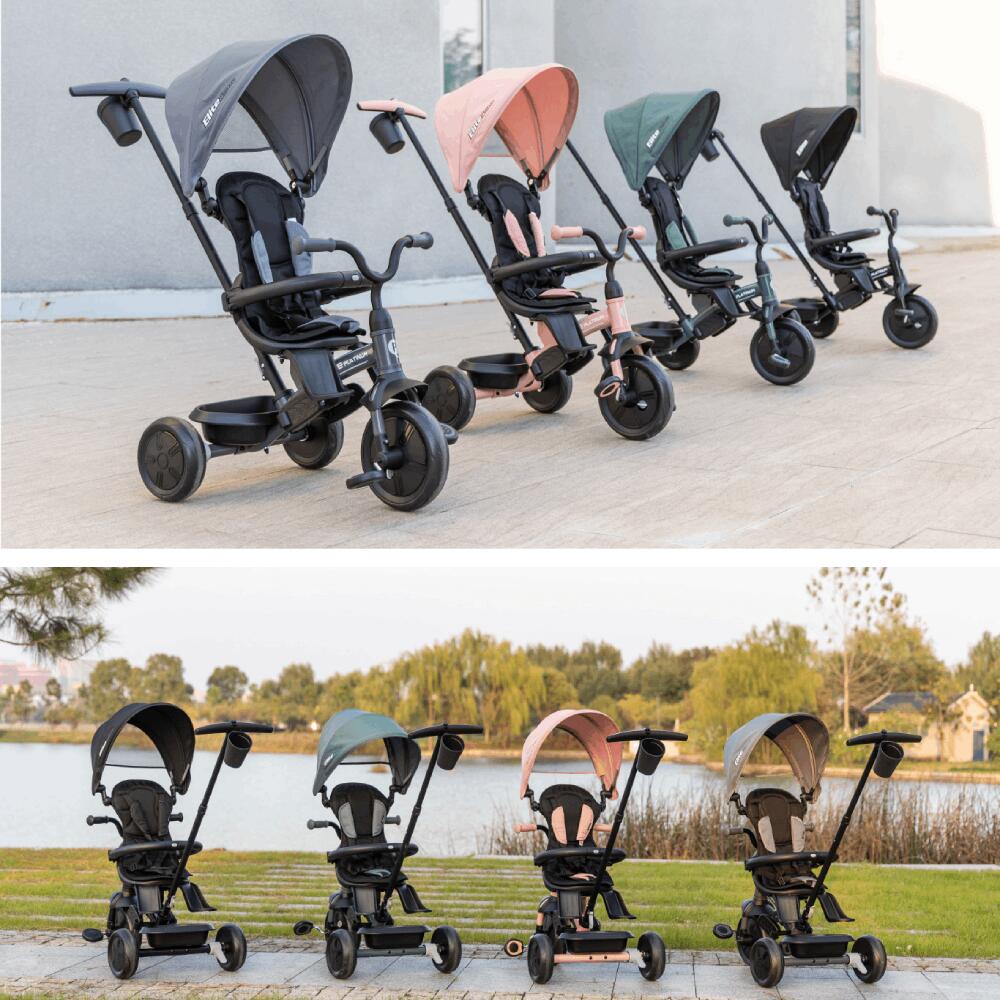 Devessport - Triciclo Evolutivo Qplay Elite Platinum 6 en 1 Gris 6/7