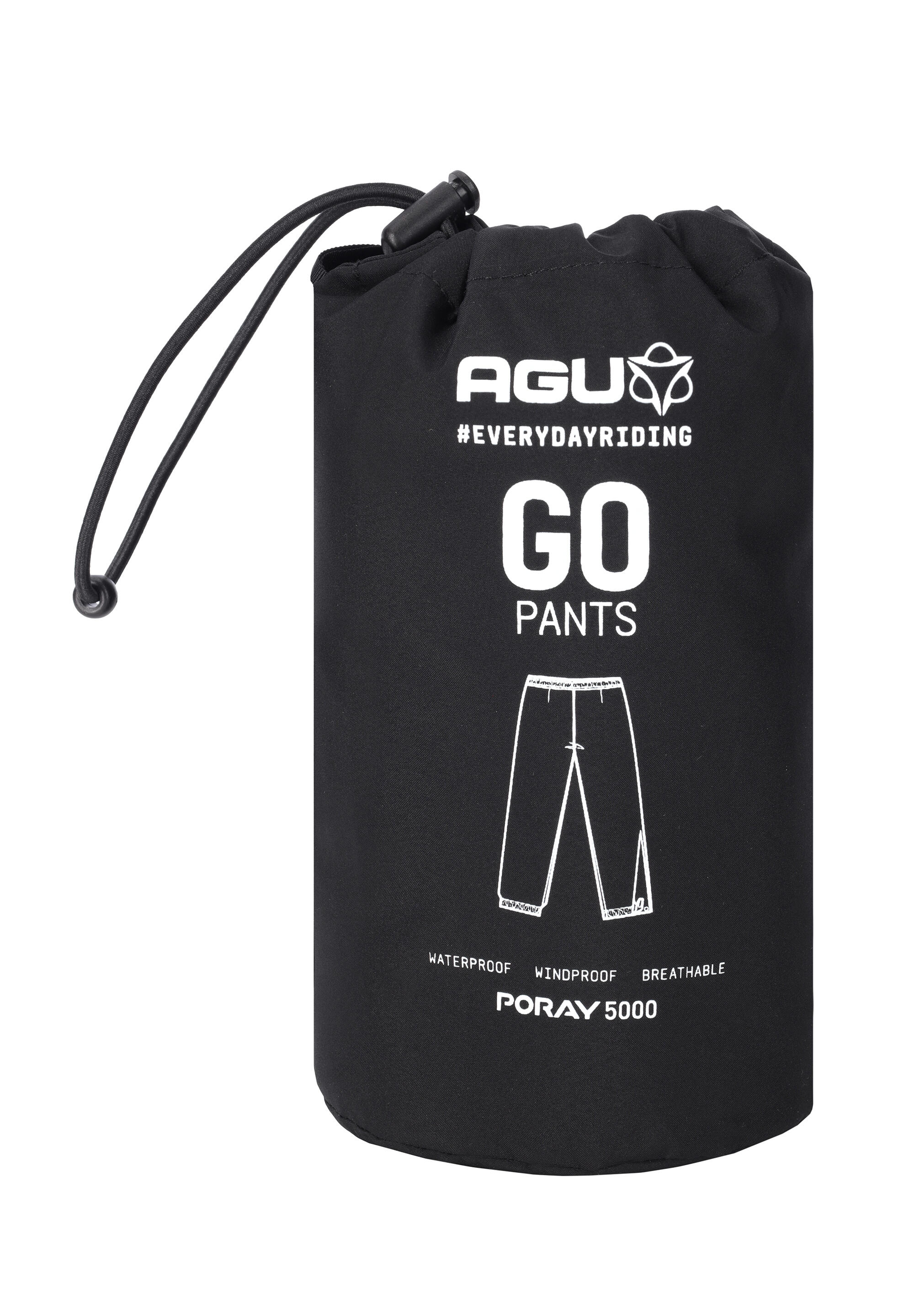 GO Unisex-Regenradhose Schwarz 5/7