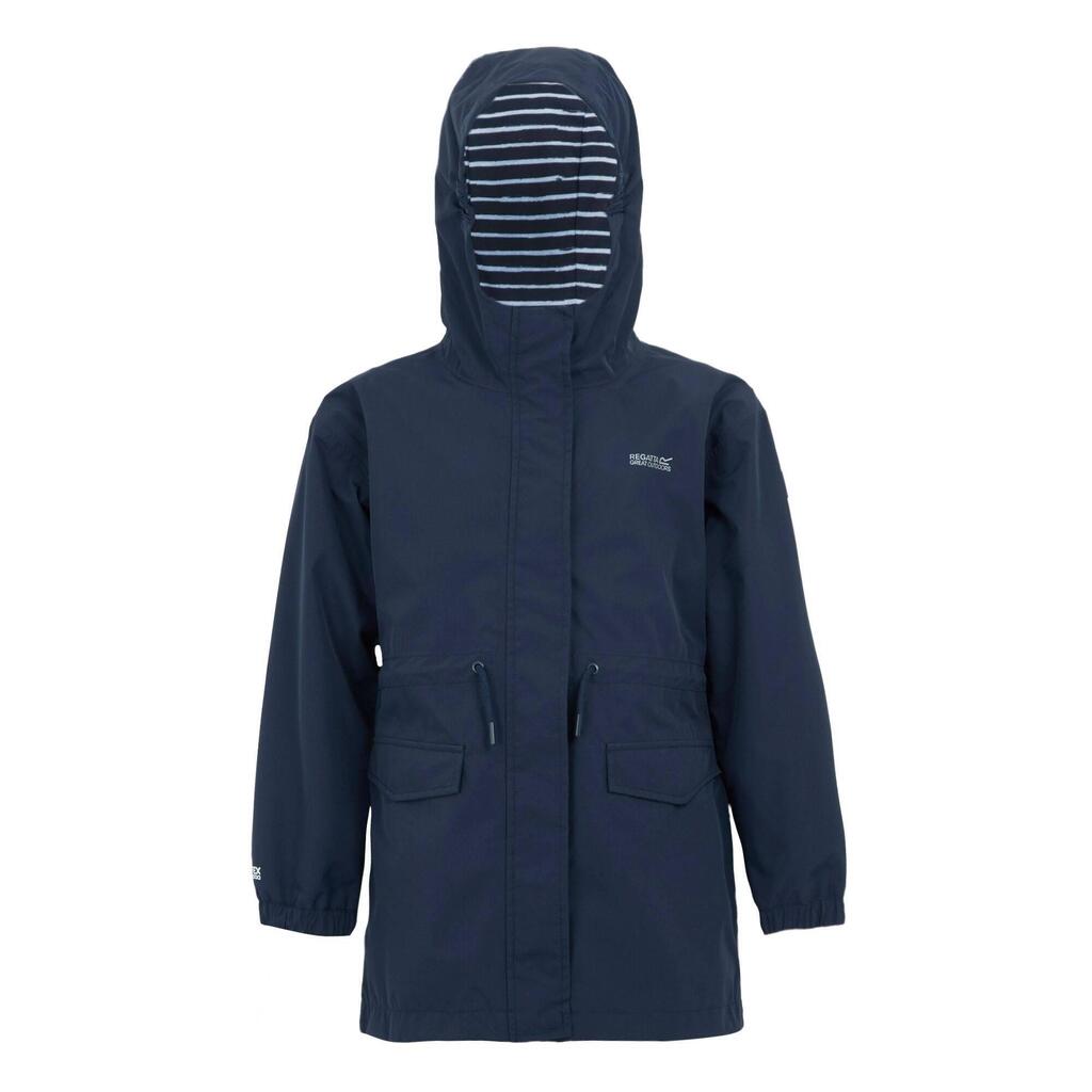 Childrens/Kids Ballina Stripe Waterproof Jacket (Navy/White)