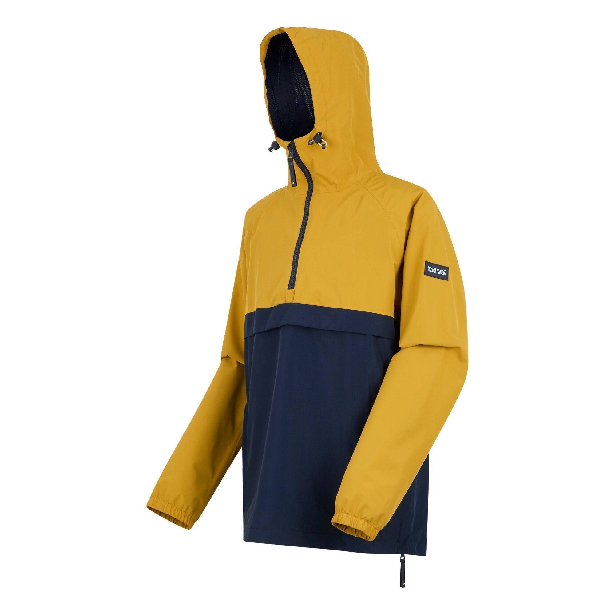 Mens Tayan Waterproof Jacket (Mustard/Navy) 3/5