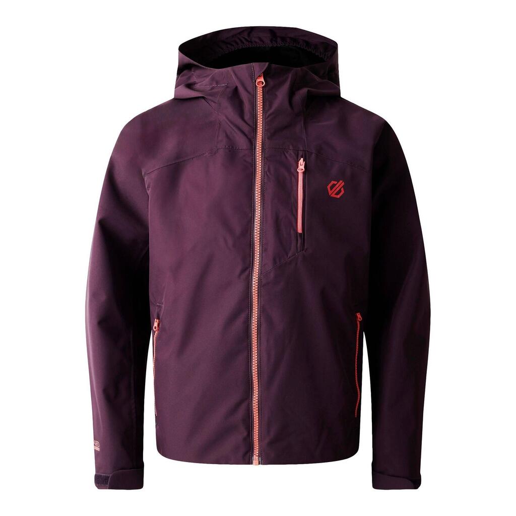 Childrens/Kids Switch Out Waterproof Jacket (Deep Plum)