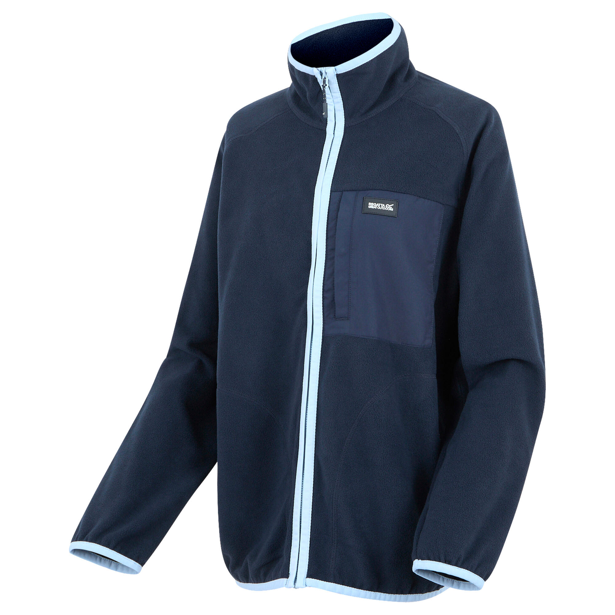 Dames Lilana Full Zip Fleecejack (Marine/Chambrayblauw) 3/4