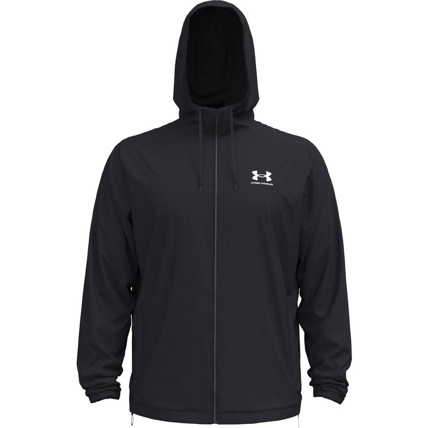 UNDER ARMOUR Mens Rival Woven Windbreaker (Black)