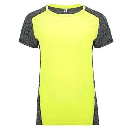 Tshirt ZOLDER Femme (Jaune Fluo / Noir Chiné)