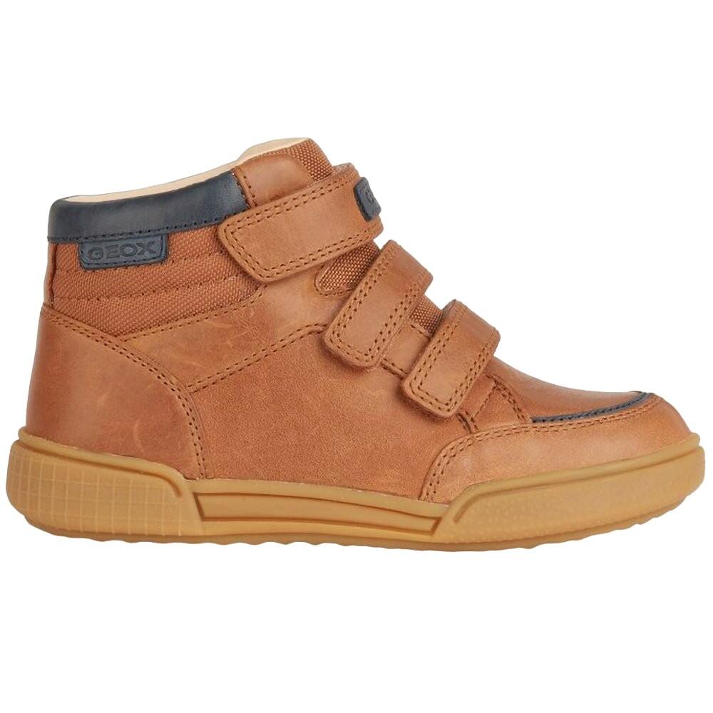 Sneaker, Wachsleder Jungen Cognacfarbe/Blau 2/4