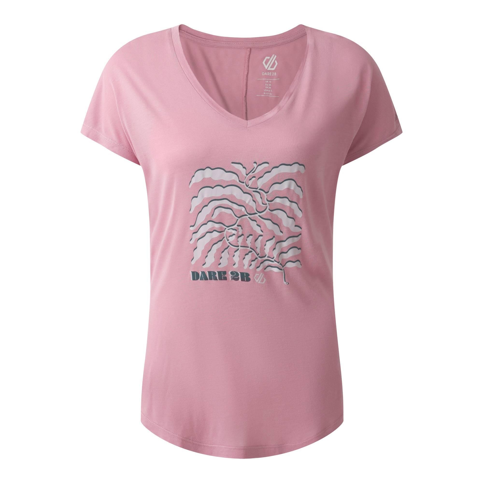 Womens/Ladies Serene Leaves TShirt (Lilas) 1/4