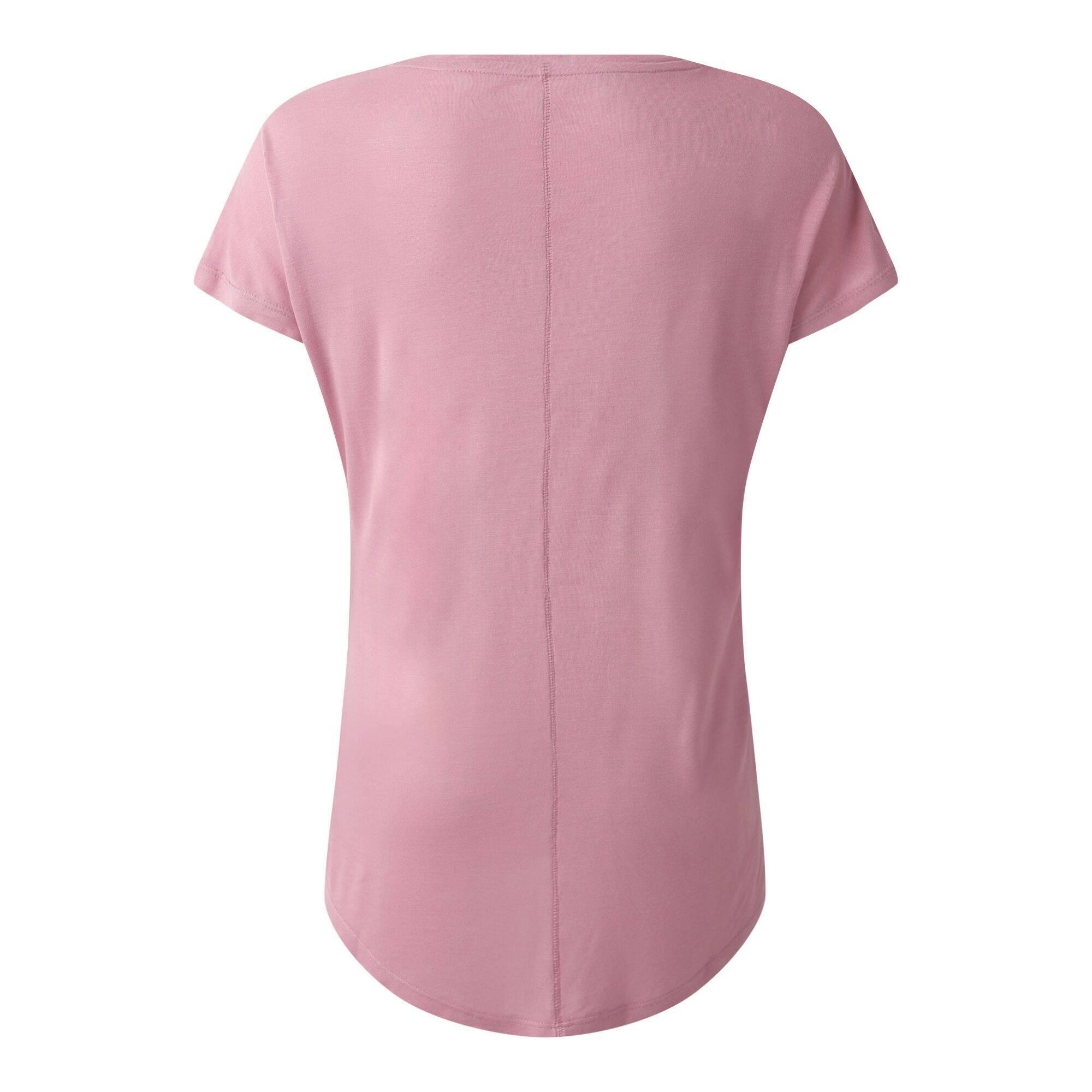 Womens/Ladies Serene Leaves TShirt (Lilas) 2/4