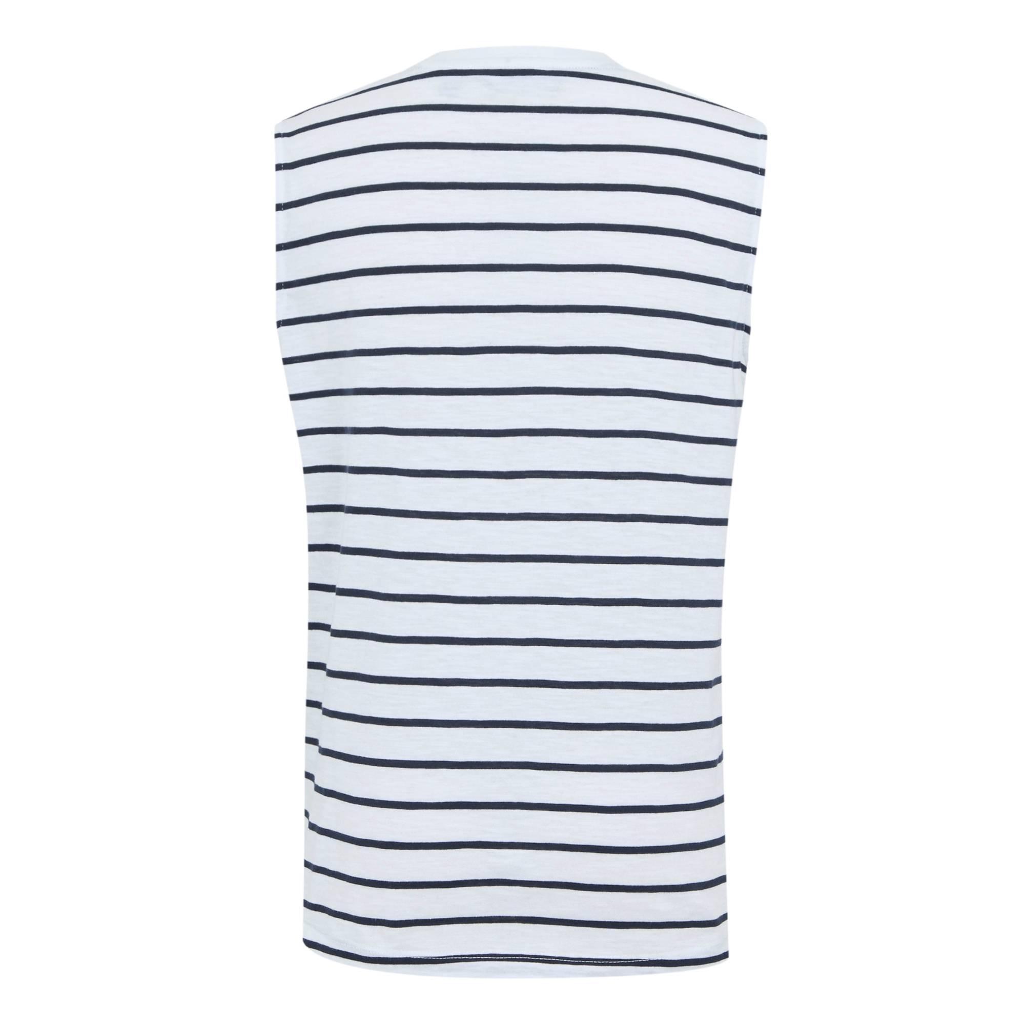 Womens/Ladies Fariene Striped Sleeveless Top (White/Navy) 2/4