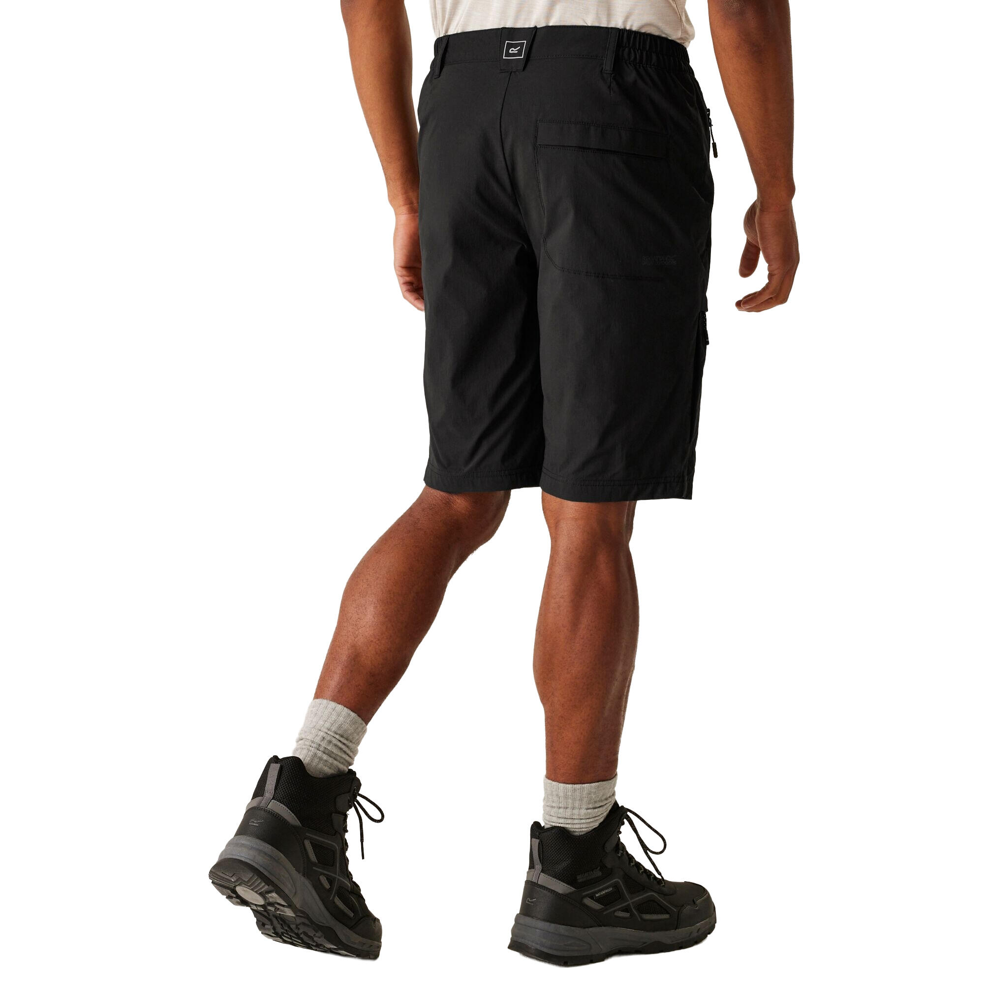Calções casuais de caminhada de comprimento longo Highton II para homem (Preto) 3/5