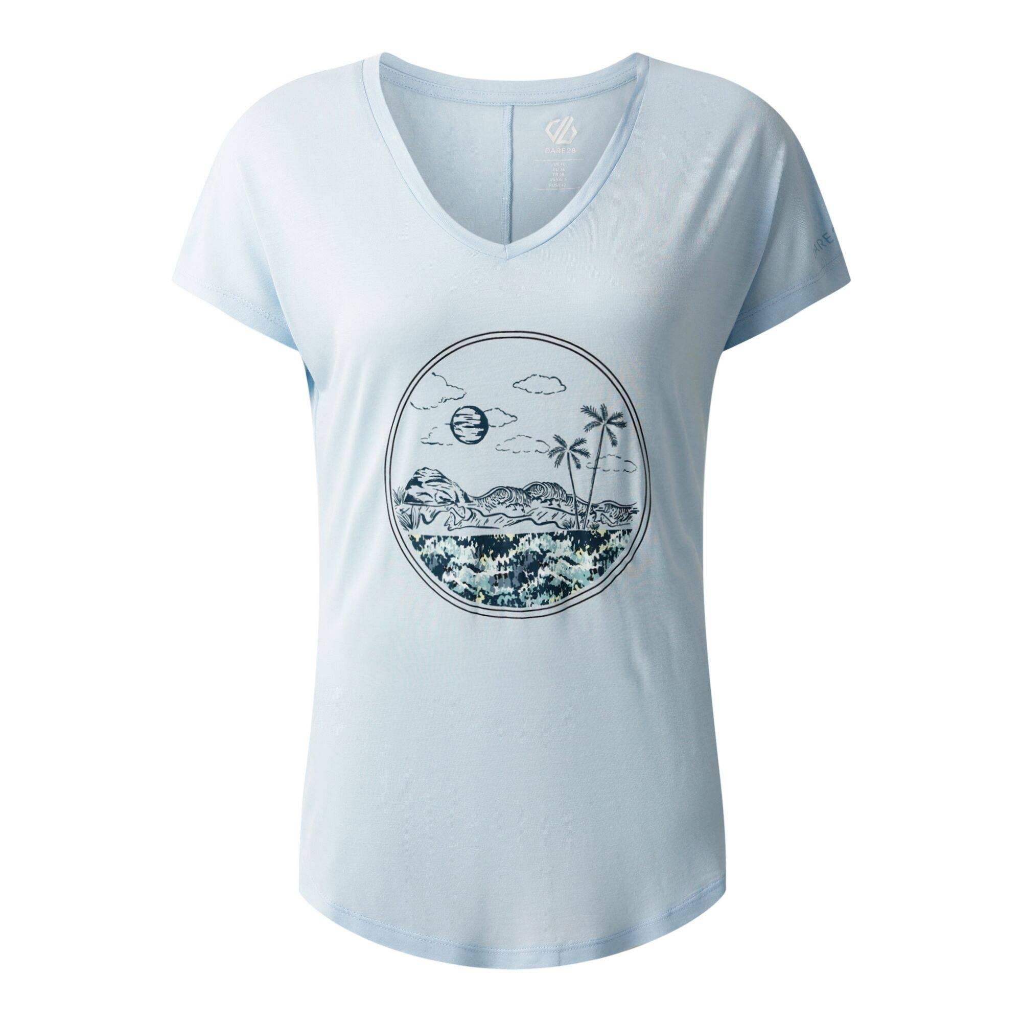 Womens/Ladies Serene Wave TShirt (Skyway) 1/4