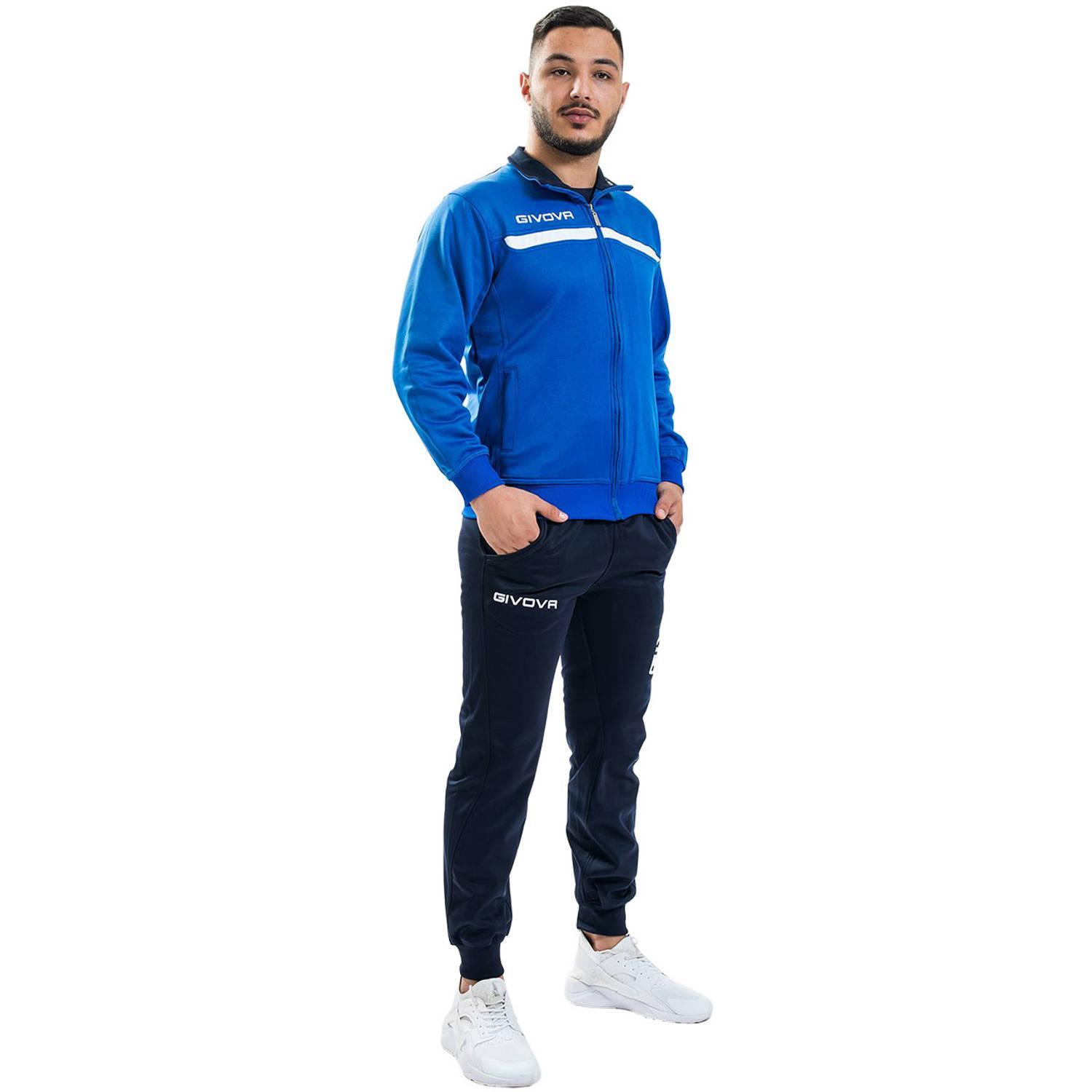 Givova - Ensemble De Survêtement Tt012 Homme (bleu Marine / Bleu) - Survêtement - Bleu - 36 Xs - Decathlon