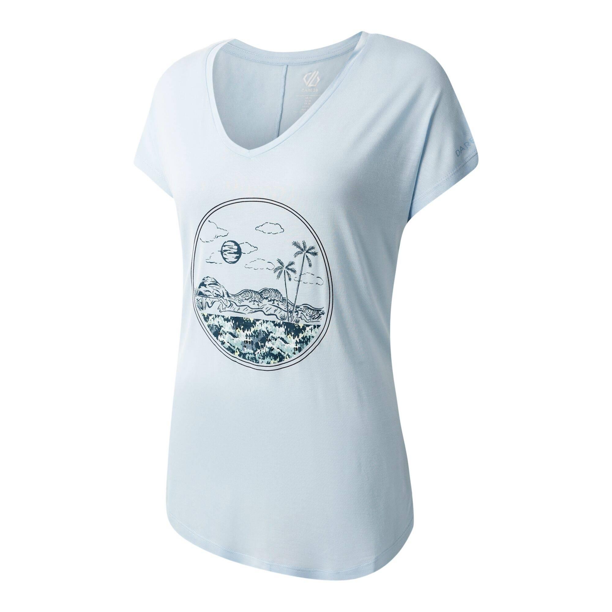 Womens/Ladies Serene Wave TShirt (Skyway) 3/4