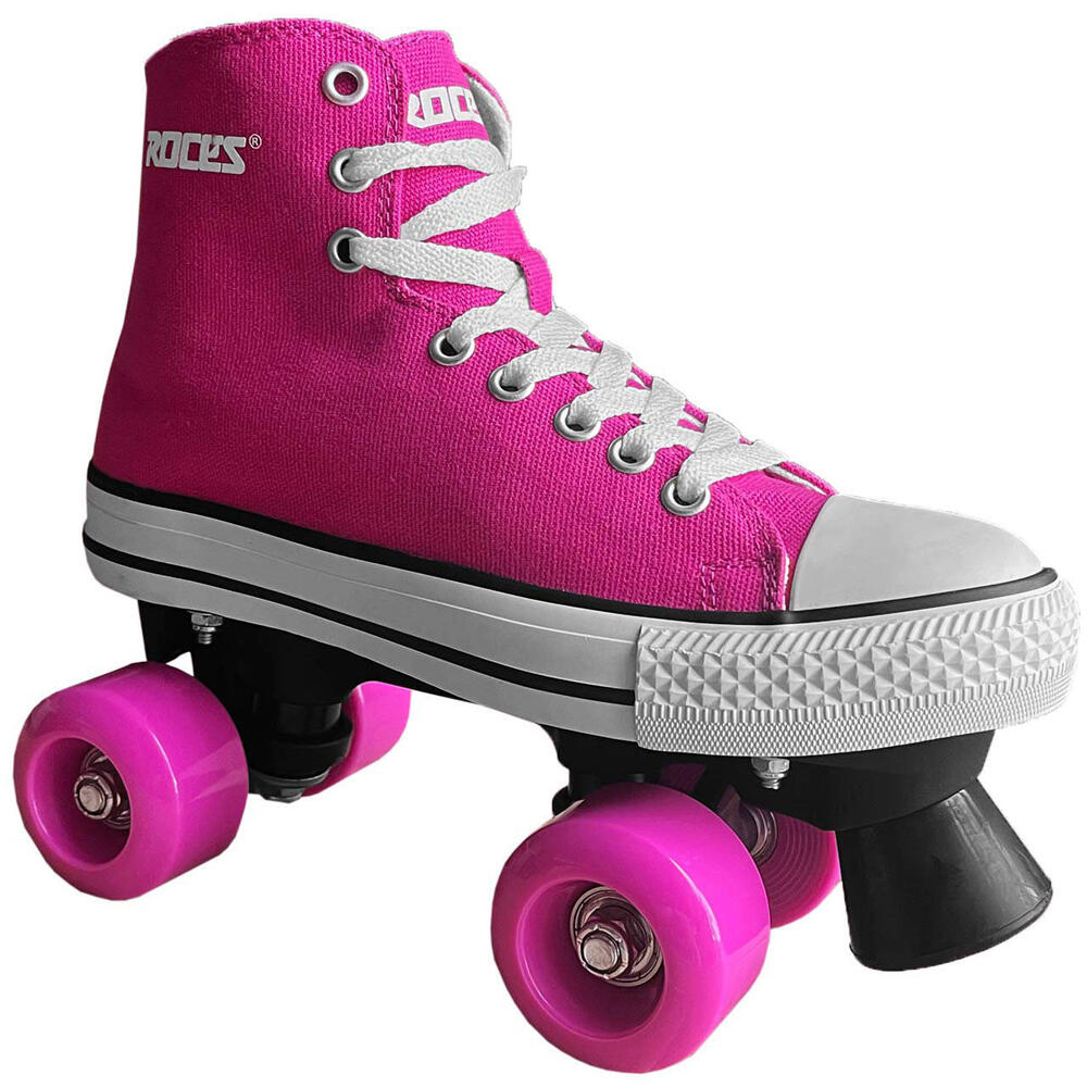 Womens/Ladies Chuck Quad Roller Skates (Pink)