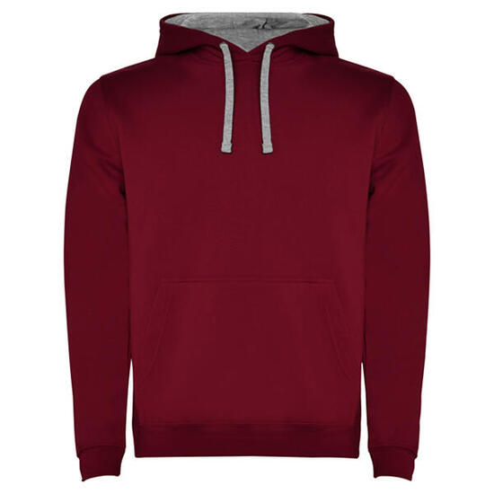 Sweat URBAN Homme (Rouge Grenat / Gris Chiné)