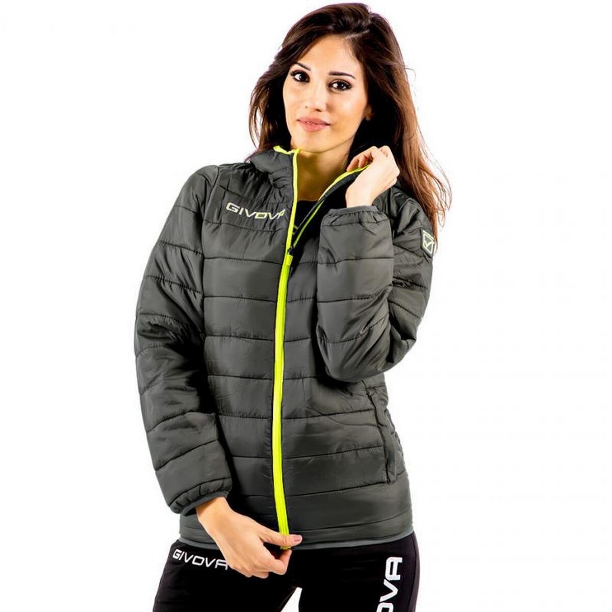 Piumino Donna Givova Olanda Grigio Lime Fluorescente 3/3