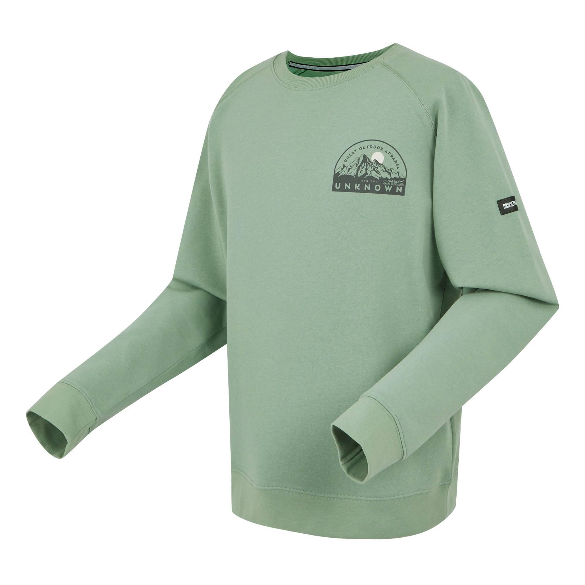 Mens Nithsdale Mountain Crew Neck Sweatshirt (Glacier) 3/4