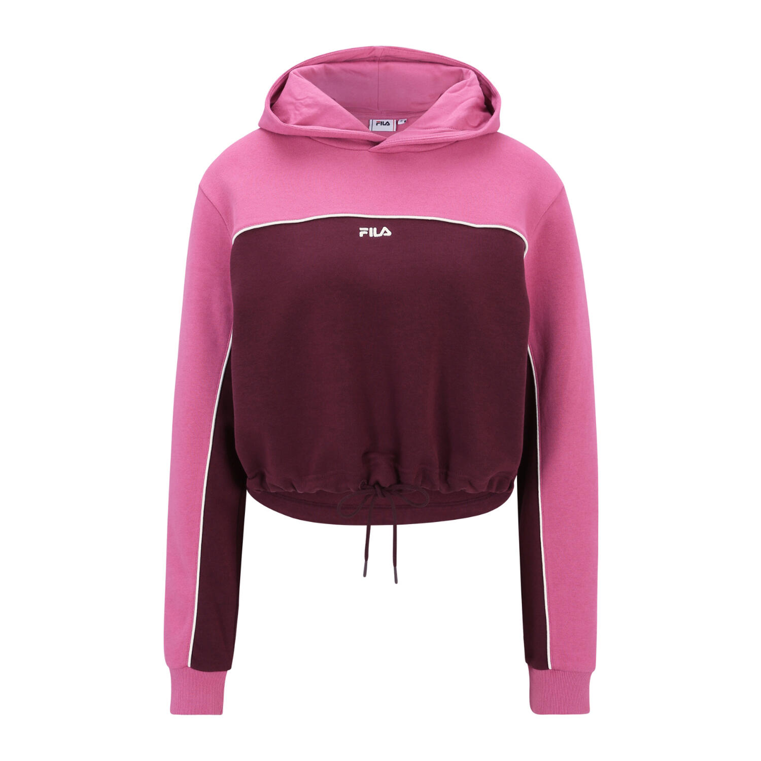 Fila - Sweat À Capuche Laagna Femme (rose / Bordeaux) - Sweat-shirt - Rose|rouge - 40 M - Decathlon