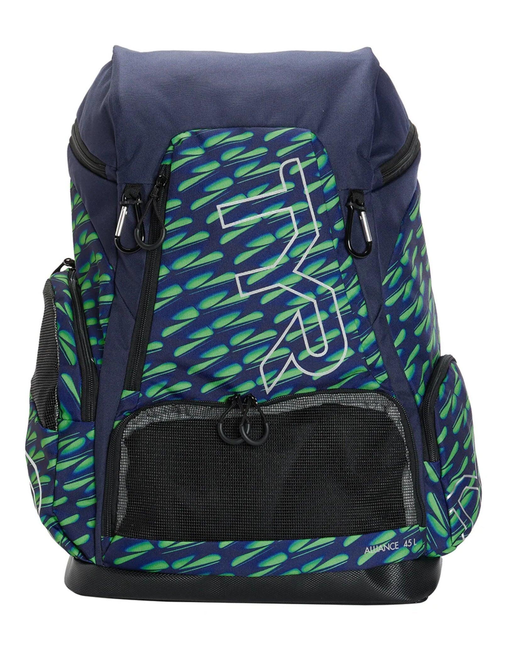 TYR Alliance Dragonflyte Limited Edition 45L Backpack - Green/Navy 3/4