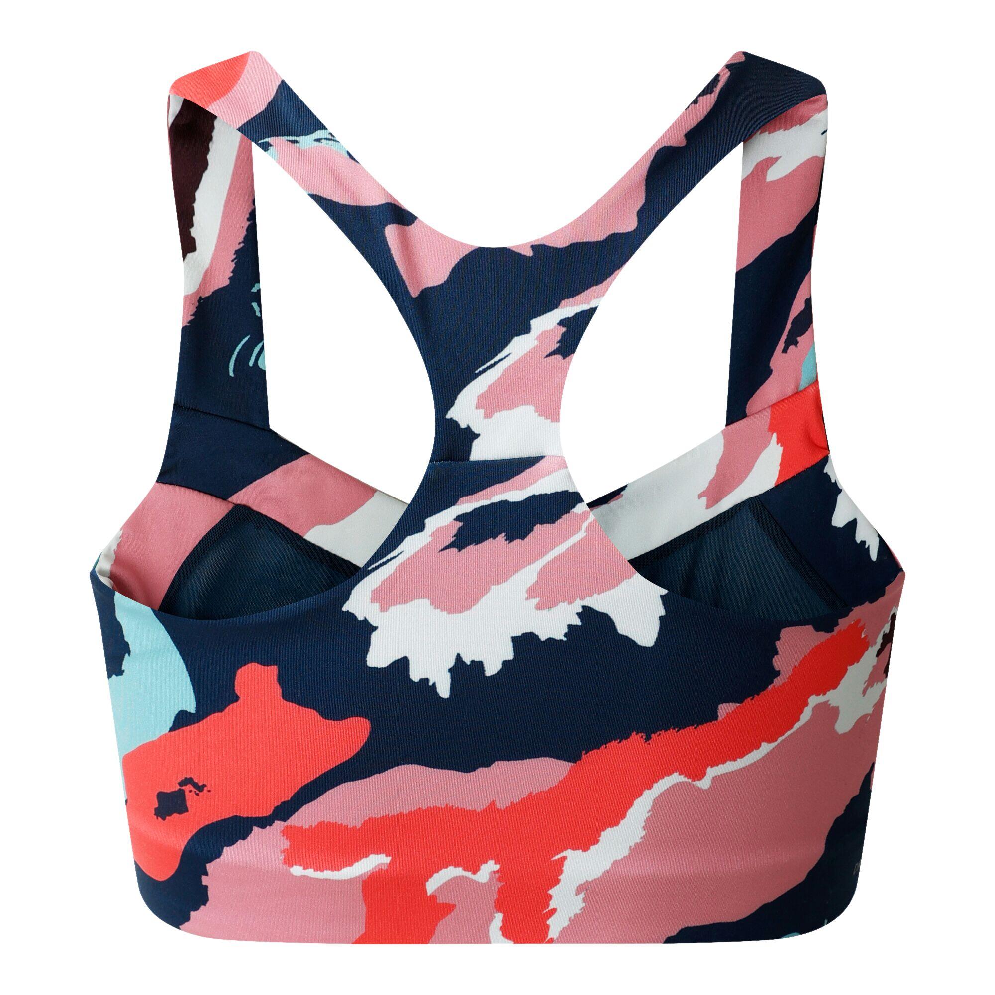 Dames Marble Swirl Sportbeha (Lichtroze/Wit/Navy) 2/5