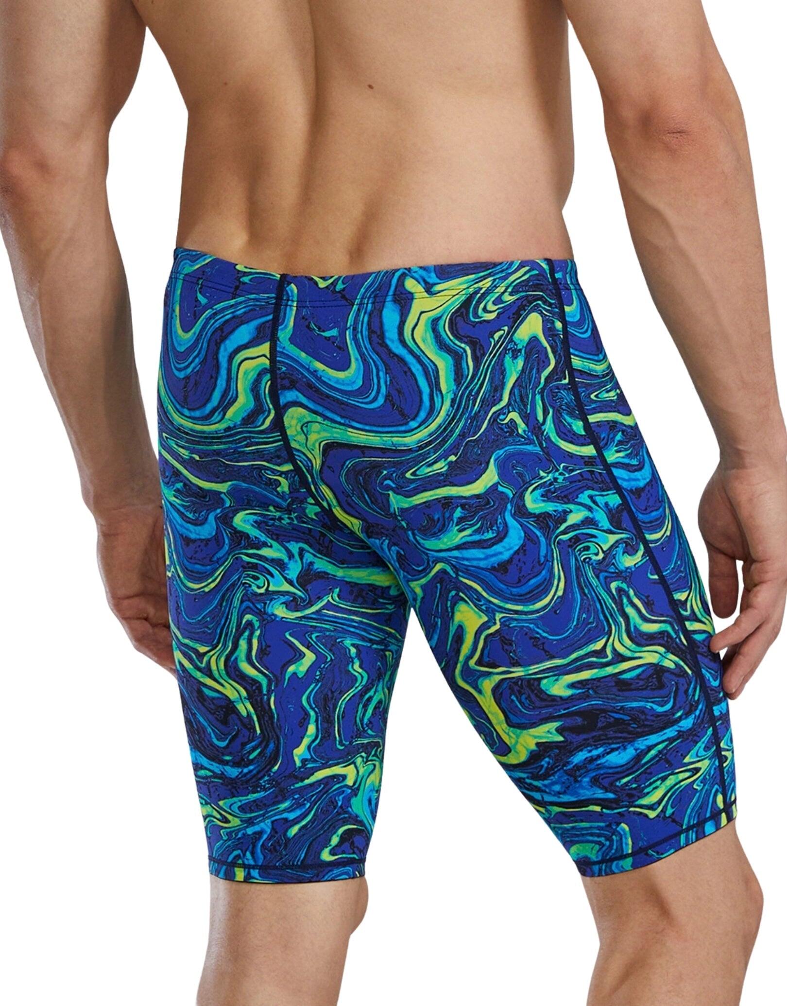 TYR Thresher Hyperblitz Swim Jammer Limited Edition- Blue/Green 2/5