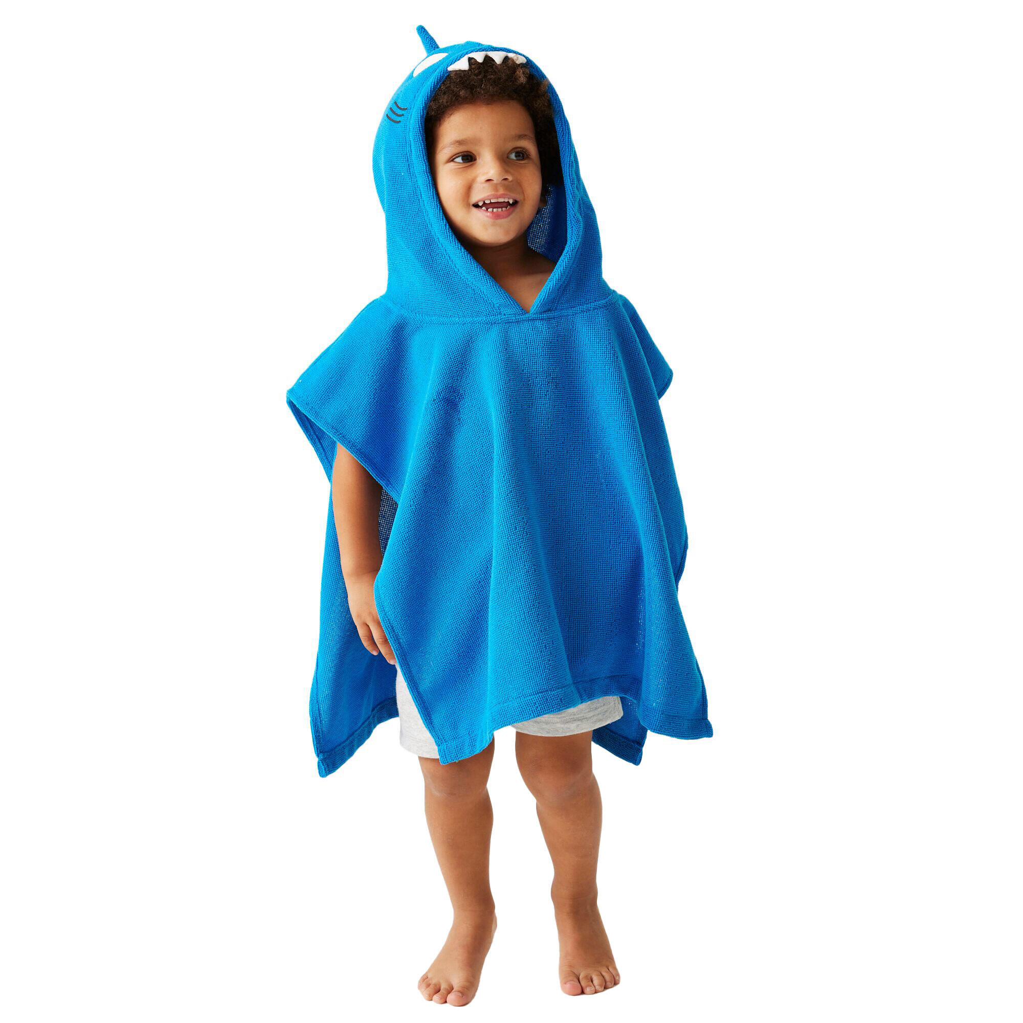"Bubbles The Shark" Handtuch mit Kapuze für Kinder Hawaii-Blau 4/5