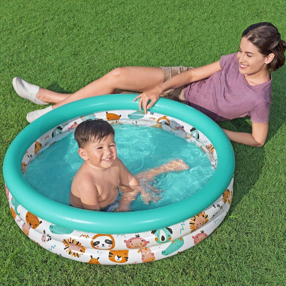 Bestway Safari Pals Kids Paddling Pool, Inflatable Paddling Pool, Kiddie Pool 2/6