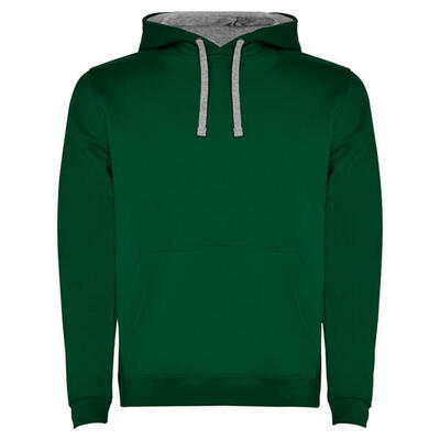 Heren urban hooded sweatshirt (flesgroen/heather grijs)