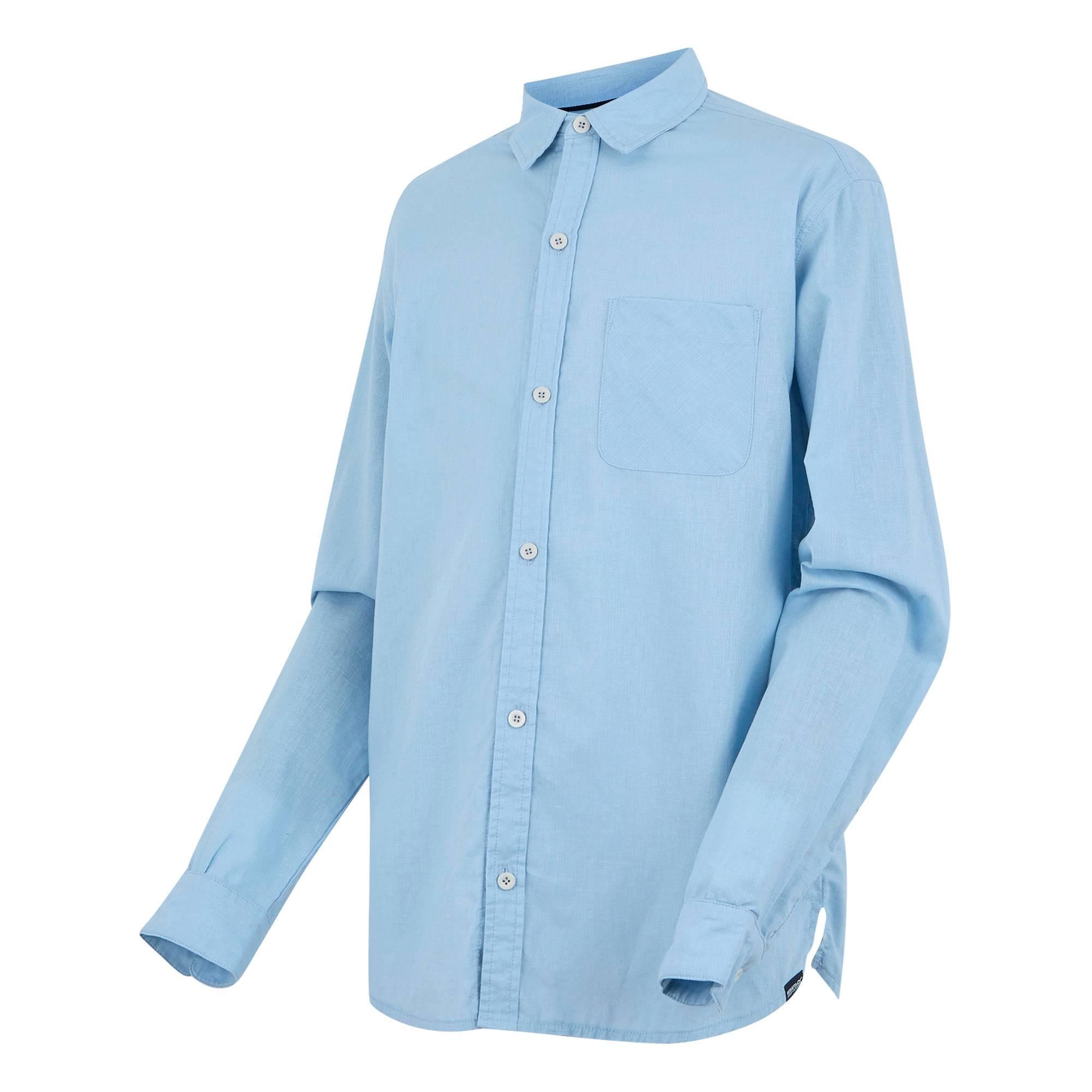Camicia Manica Lunga Uomo Regatta Loran Blu Chambray 3/5