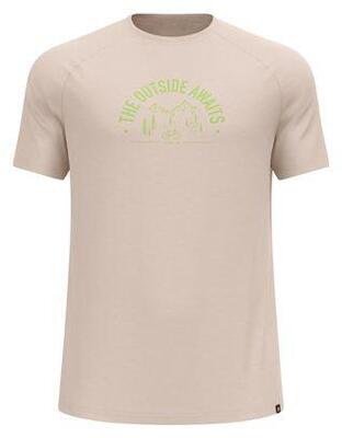 Odlo Ride 365 Performance Wool 130 Print Beige T-Shirt