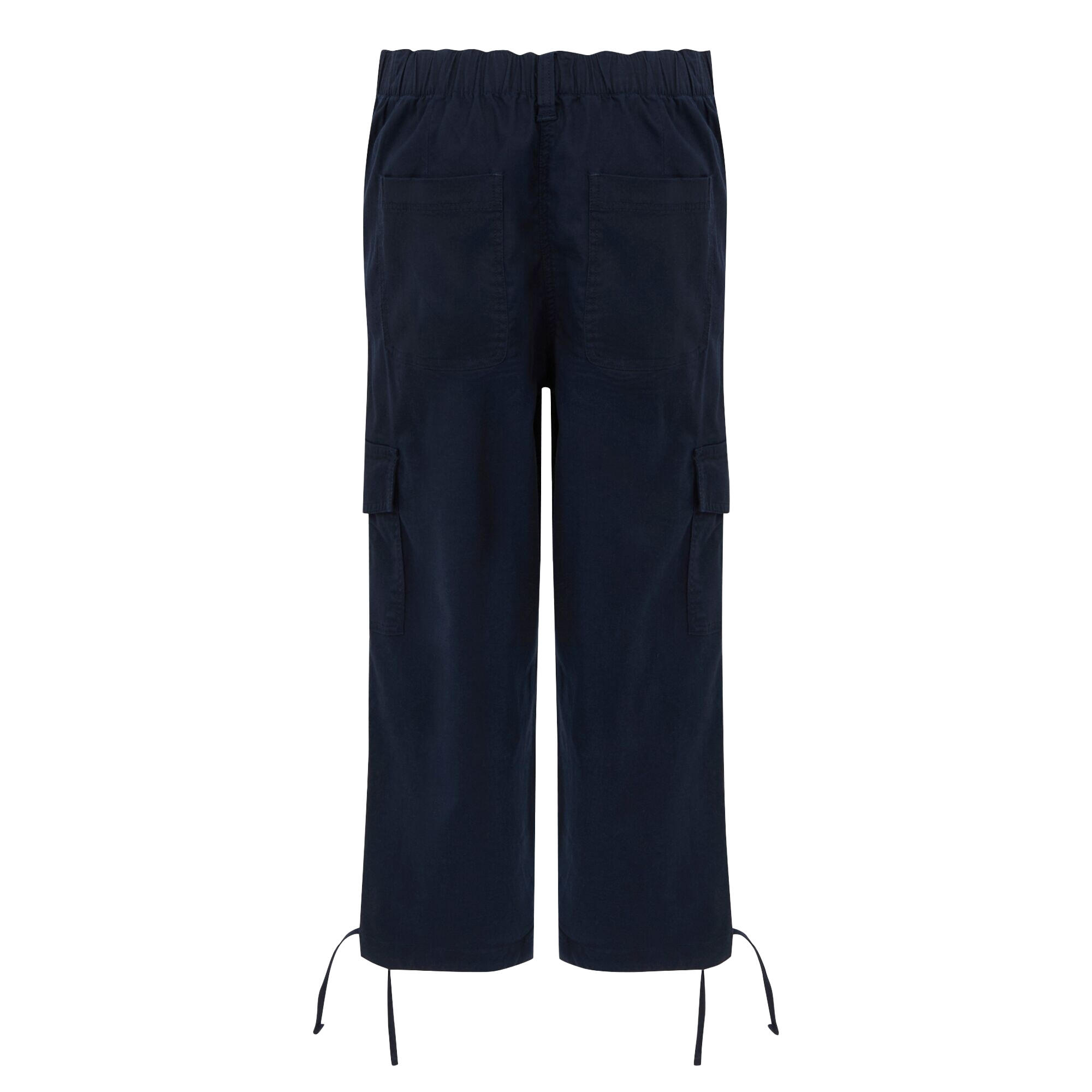 Womens/Ladies Shorebella Capri Trousers (Navy) 2/5