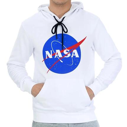 Sweat Capuche Blanc Homme Nasa 12H