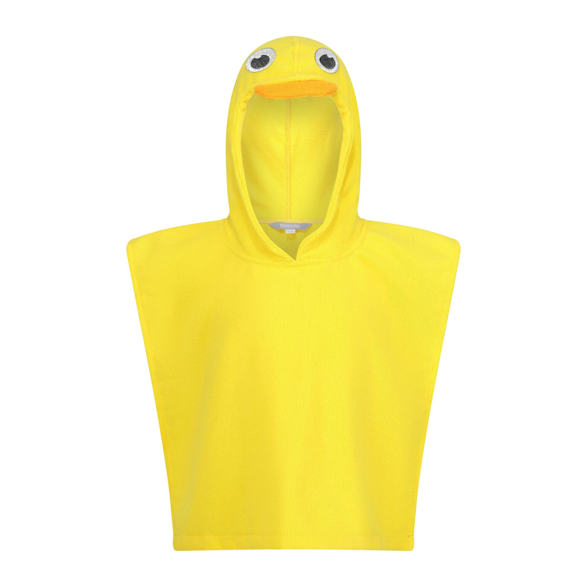 Childrens/Kids Pebbles The Duck Hooded Towel (Sunbeam) 1/5