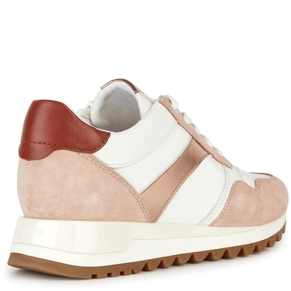 Scarpe Sportive Pelle Donna Geox Tabelya Nudo Bianco 2/4