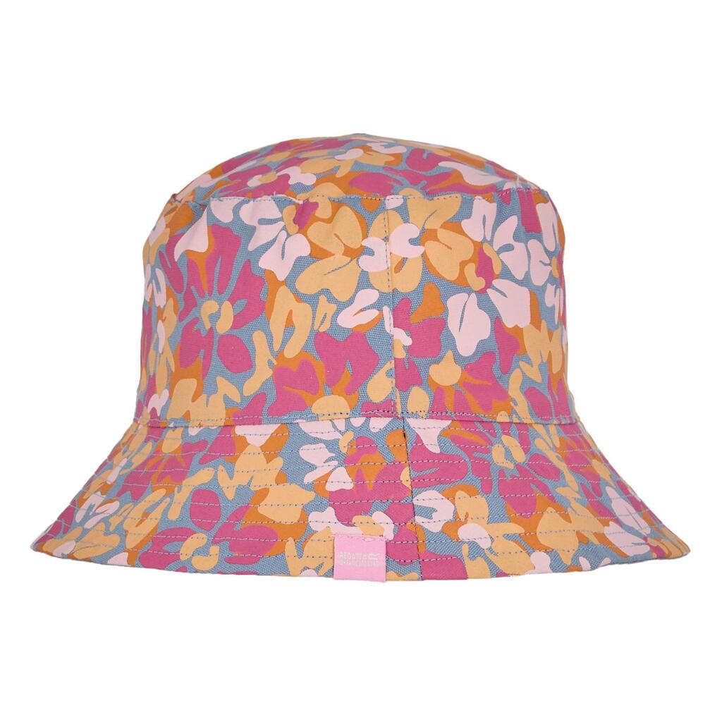 Womens/Ladies Floral Reversible Bucket Hat (Chambray Blue)