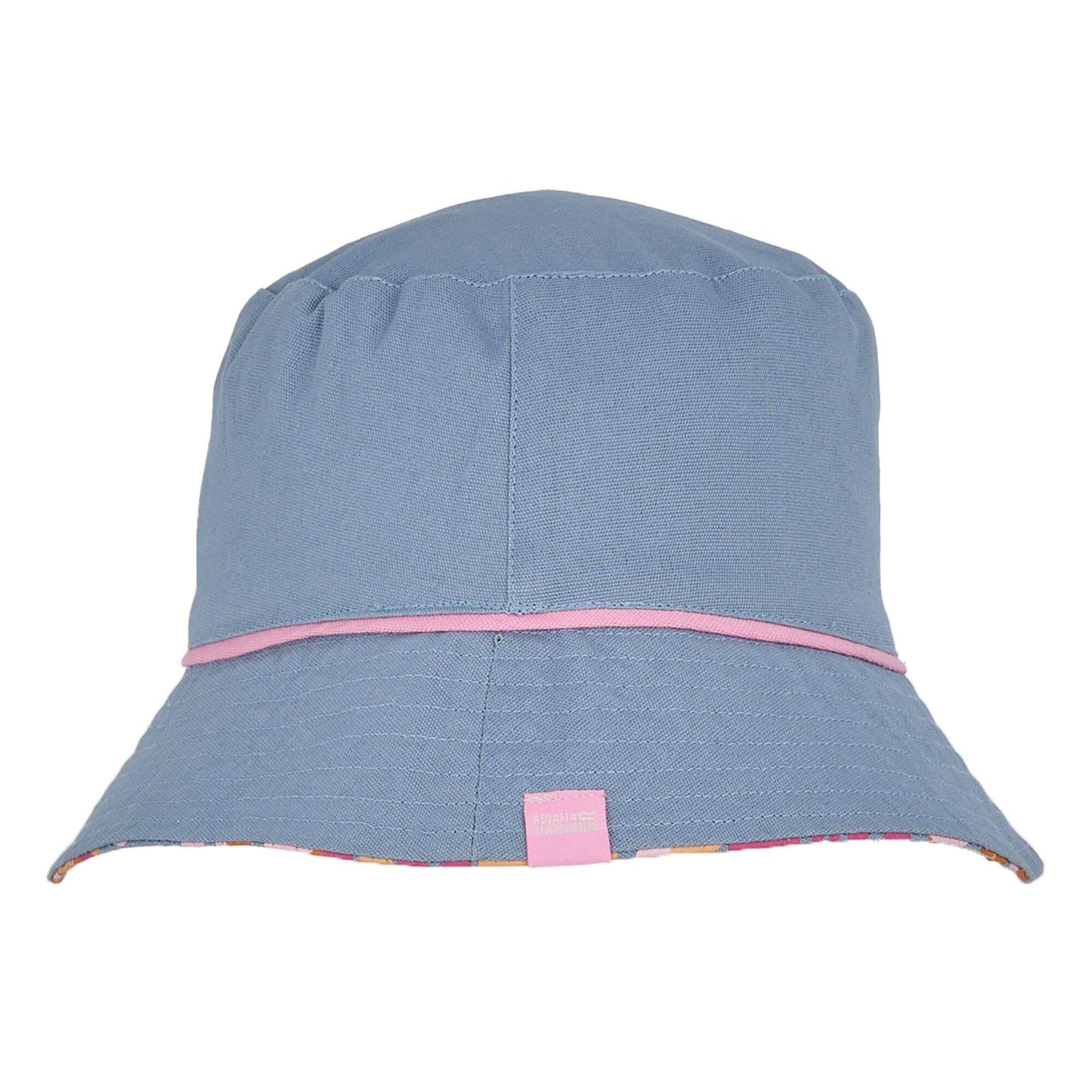 Womens/Ladies Floral Reversible Bucket Hat (Chambray Blue) 4/5
