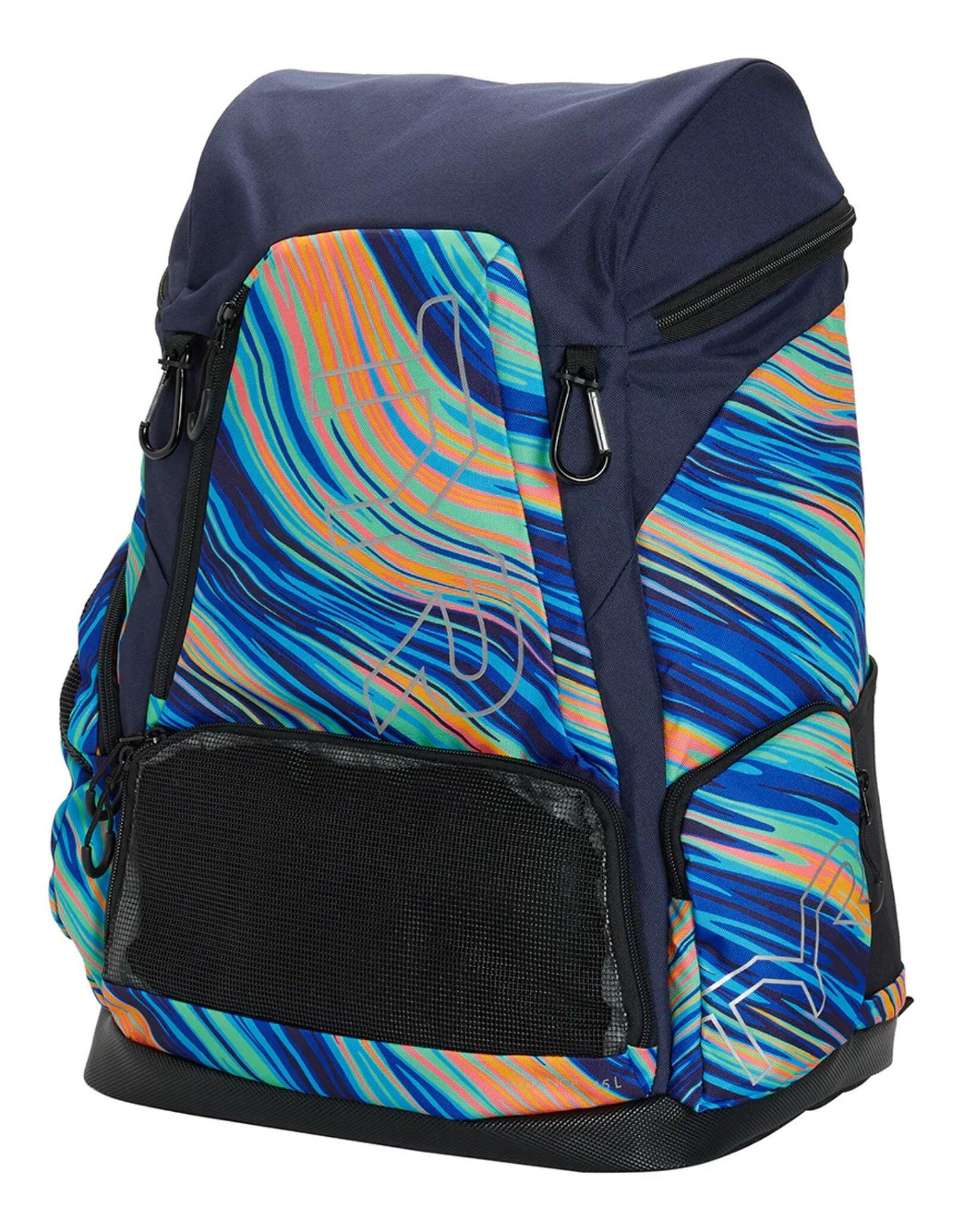 TYR Alliance Riptidal 45L Limited Edition Backpack - Teal/Orange 1/4