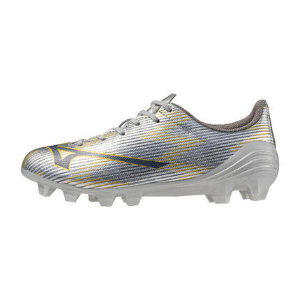 Buty piłkarskie dziecięce Mizuno α II Select Jr Md galaxy silver/8605 c/gold
