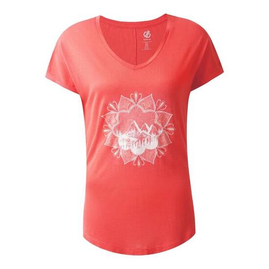 Tshirt Motif/style Fleurs SERENE Femme (Pêche Foncée)