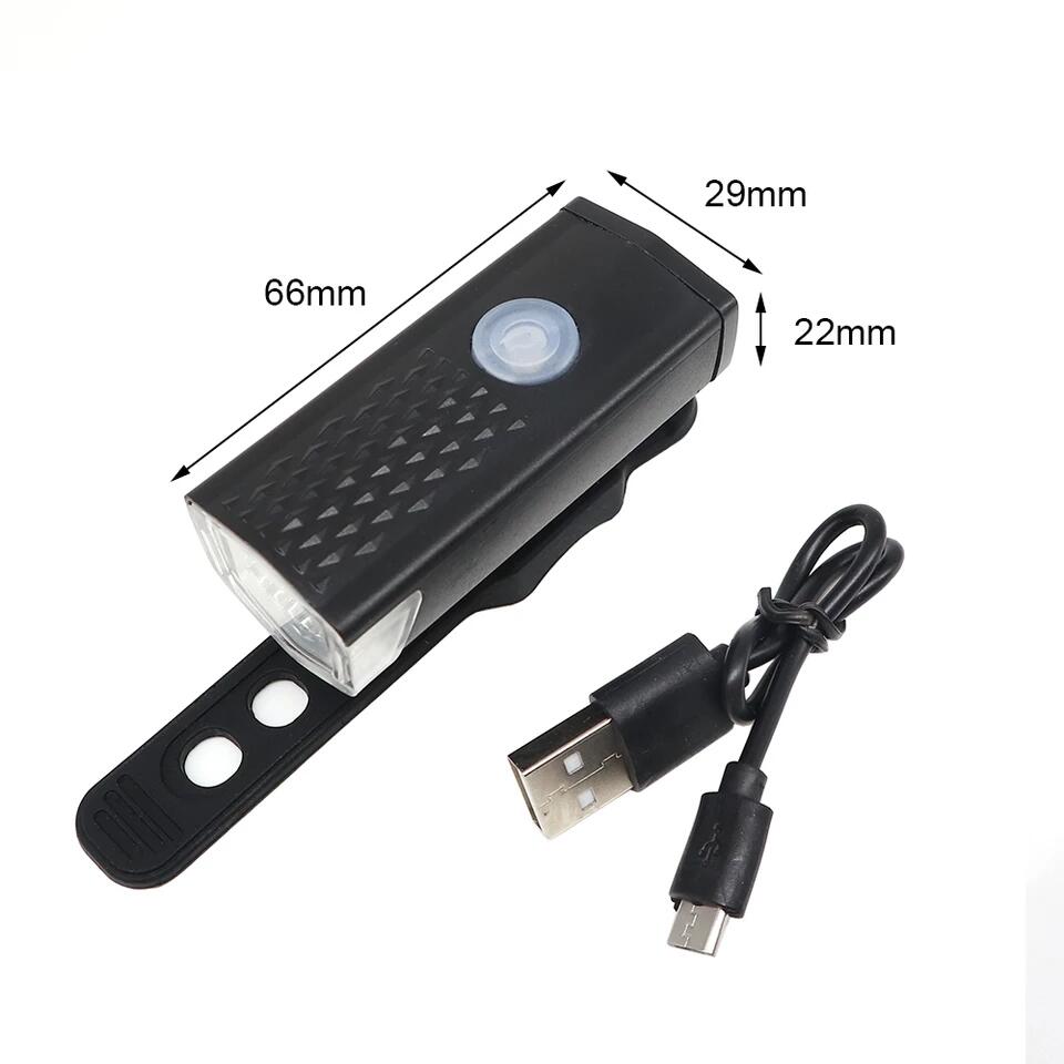 Luces para bicicleta USB recargables de 300 y 120 lúmenes LED para bicicleta 6/7