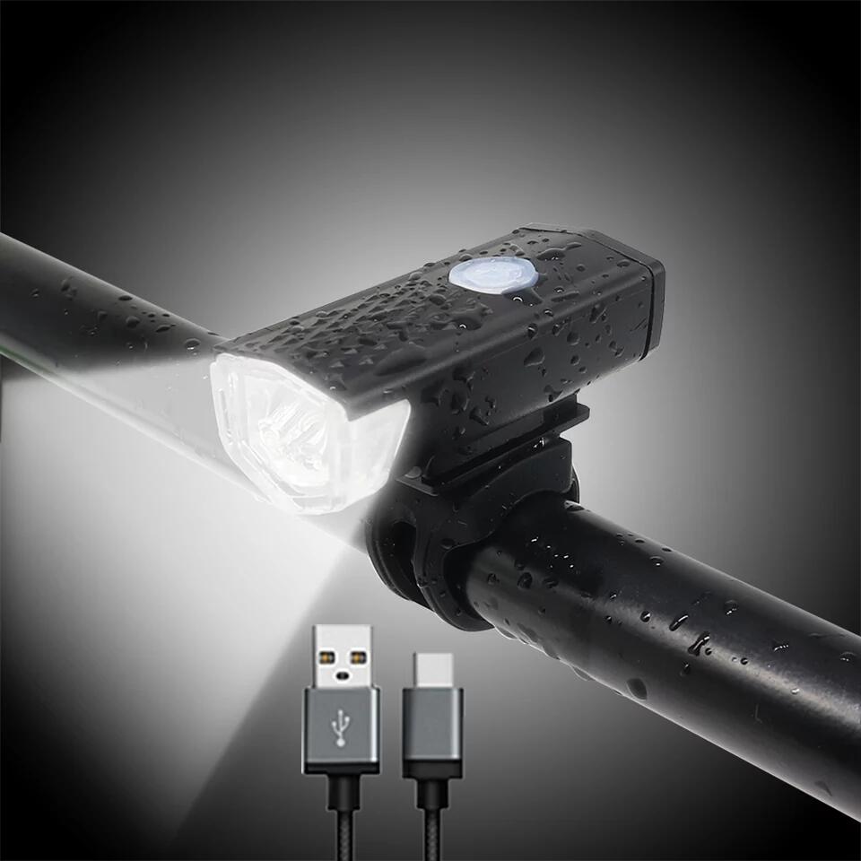 Luces para bicicleta USB recargables de 300 y 120 lúmenes LED para bicicleta 3/7