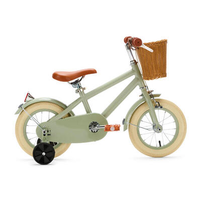 Generation Retro 12 Zoll Grün – Kinderfahrrad mit Korb