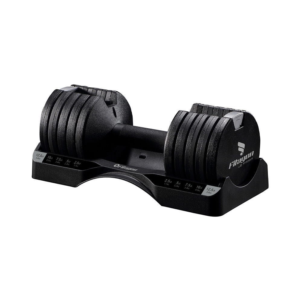 FITAGON Fitagon Flex Adjustable Dumbbell 1.1–5.6 kg Black, Compact and Ergonomic