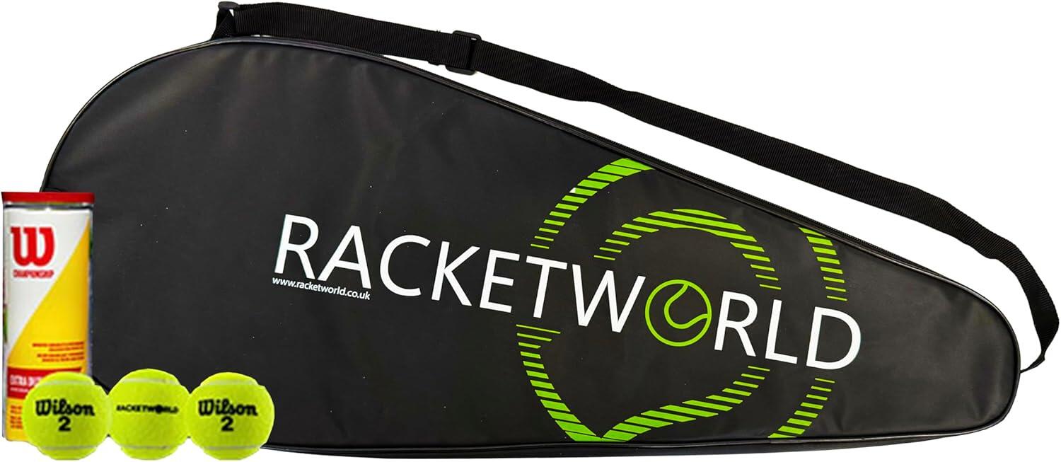 KARAKAL Racketworld Tennis Racket Cover & Tennis Ball Bundle