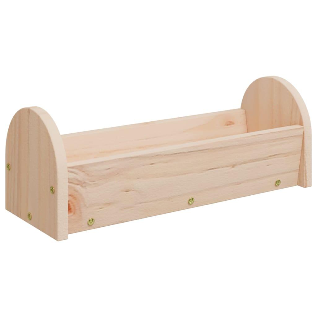 Distributeur de foin pour lapins en pin massif 28x10x10 cm 2/4