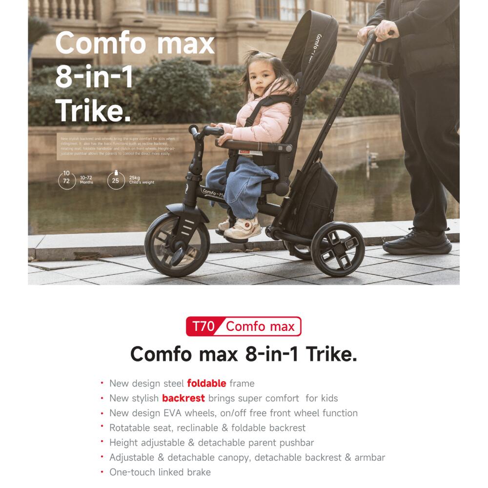 Devessport - Triciclo Evolutivo Qplay Comfo Max 8 em 1 Verde / 10-72 meses 7/7