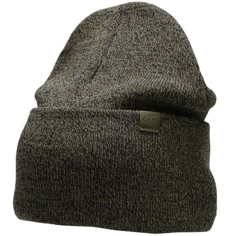 4F Heren H4Z22CAM00543M Beanie (Khaki gemêleerd)