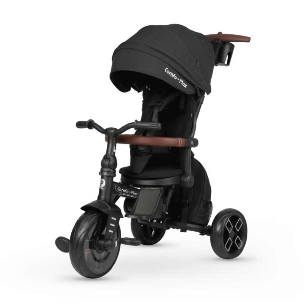 Qplay - Devessport - Tricycle Évolutif Qplay Comfo Max 8 En 1 Noir / 10-72 Mois - Tricycle - Noir - Taille Unique - Decathlon