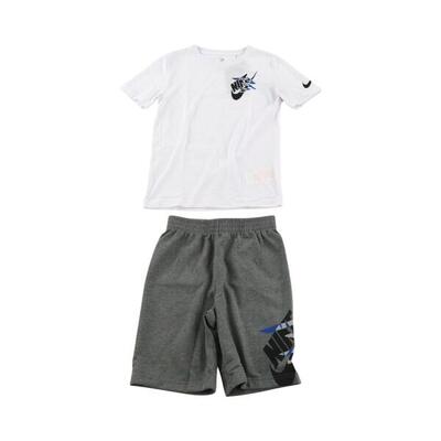 Completo ragazzo nike icon duo set - bianco/grigio