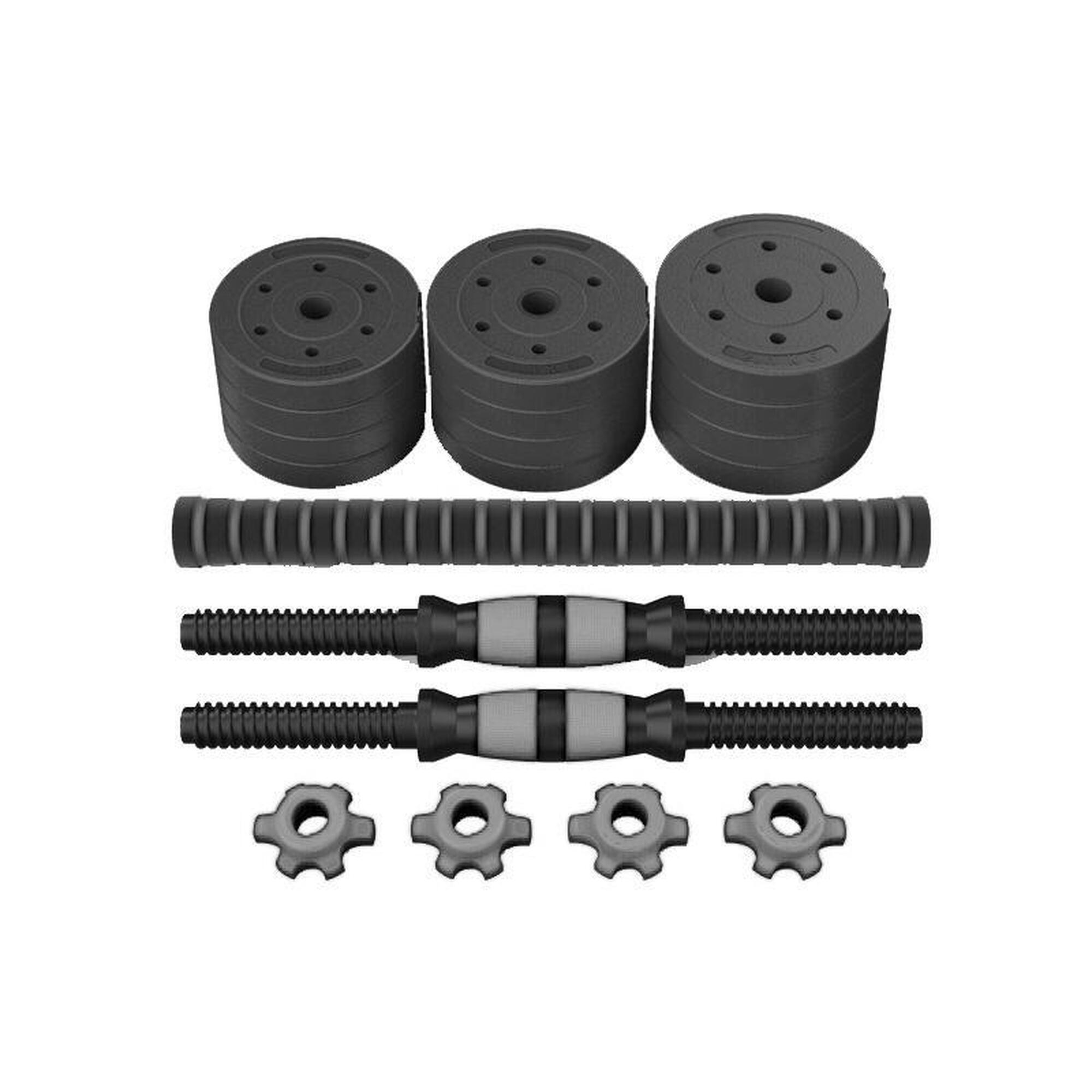 Set Gantere 20 kg, Bara Inclusa,Ecofit